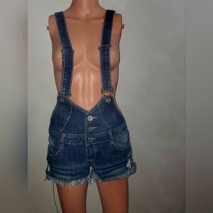 Almost Famous Dark Blue Women's Denim Overalls